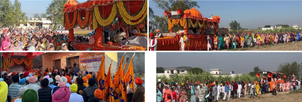 The fifth green Nagar Kirtan was attended by a large number of devotees